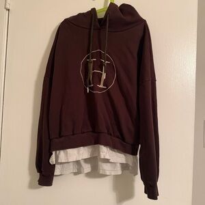 Double Layer Hoodie with H Logo